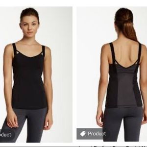 Lucy Black/Gray Shelf Bra Tank Top size XS